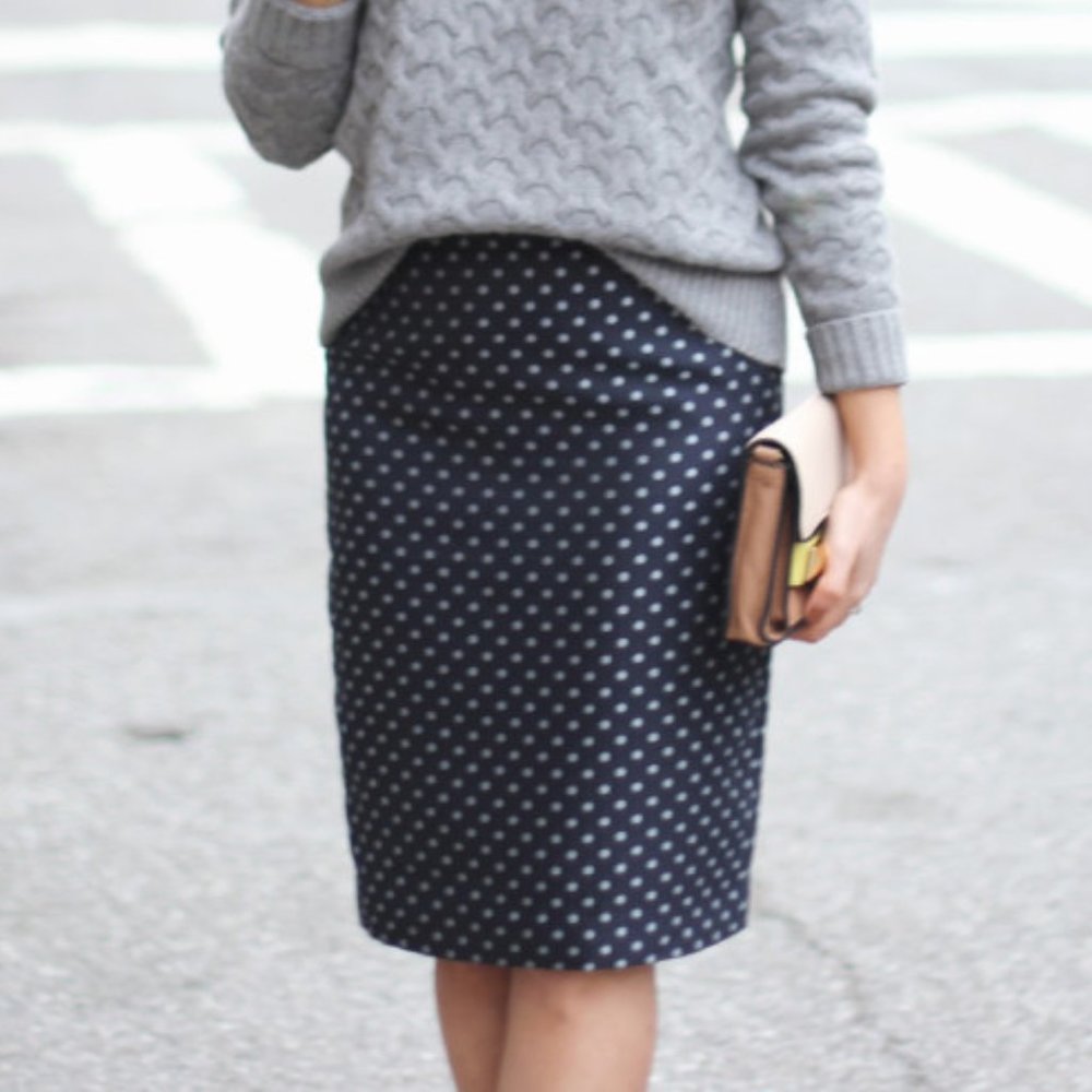 Polka Dot Pencil Skirt Size 6